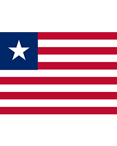Bandiera: Liberia |  bandiera paesaggio | 0.7m² | 70x100cm 