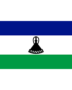 Flag: Lesotho |  landscape flag | 0.375m² | 4sqft | 50x75cm | 1.5x2.5ft 