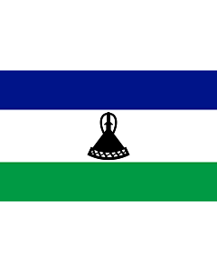 Drapeau: Lesotho |  drapeau paysage | 6.7m² | 200x335cm 