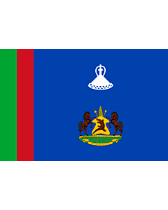 Flagge: Large Royal Standard of Lesotho  1966-1987 | Royal Standard of Lesotho between 1966 - 1987  |  Querformat Fahne | 1.35m² | 90x150cm 