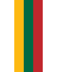 Bandera: Lituania |  bandera vertical | 3.5m² | 300x120cm 