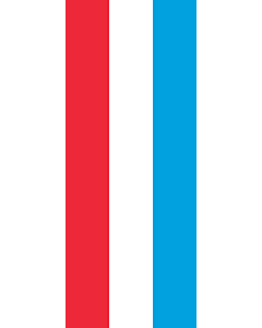 Drapeau: bannière drapau avec tunnel et avec crochets Luxembourg |  portrait flag | 3.5m² | 300x120cm 