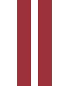 Bandera: Bandera vertical con potencia Letonia |  bandera vertical | 3.5m² | 300x120cm 
