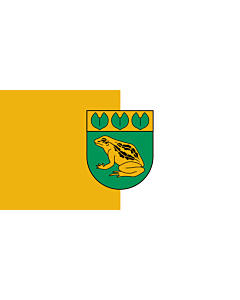 Flag: City of Baloži, Latvia |  landscape flag | 1.35m² | 14.5sqft | 80x160cm | 30x60inch 