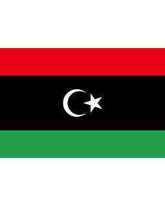 Bandiera: Libia |  bandiera paesaggio | 0.96m² | 80x120cm 