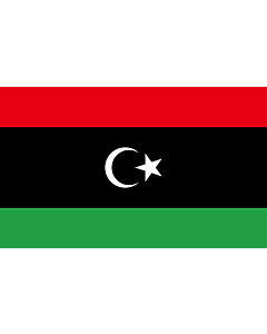 Bandiera: Libia |  bandiera paesaggio | 1.35m² | 90x150cm 