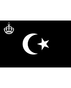 Flag: Royal standard of King Idris of Libya |  landscape flag | 1.35m² | 14.5sqft | 90x150cm | 3x5ft 