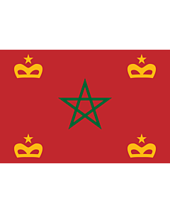 Flagge: Large Naval Ensign of Morocco  |  Querformat Fahne | 1.35m² | 90x150cm 