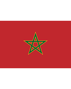 Flagge: XL Royal Flag of Morocco | Royal du Maroc | الراية الملكية للمغرب  |  Querformat Fahne | 2.16m² | 120x180cm 