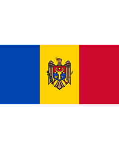 Bandiera: Moldova |  bandiera paesaggio | 0.375m² | 40x80cm 