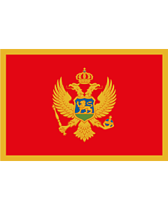 Flag: Montenegro |  landscape flag | 2.16m² | 23sqft | 120x180cm | 4x6ft 