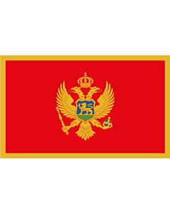Flag: Montenegro |  landscape flag | 1.35m² | 14.5sqft | 90x150cm | 3x5ft 