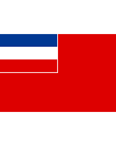 Flagge: Large Naval Ensign of Serbia and Montenegro  |  Querformat Fahne | 1.35m² | 90x150cm 