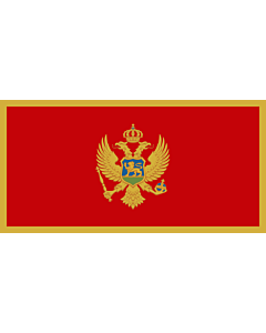Flagge: Large Montenegro  |  Querformat Fahne | 1.35m² | 80x160cm 