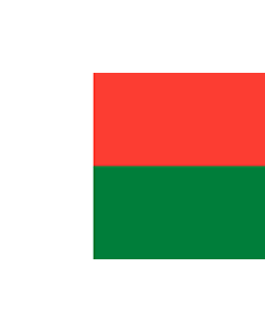 Bandera: Madagascar |  bandera paisaje | 0.7m² | 70x100cm 