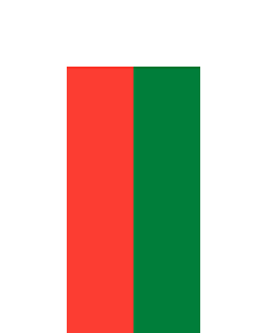 Bandera: Bandera vertical con potencia Madagascar |  bandera vertical | 3.5m² | 300x120cm 