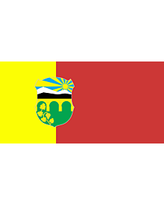 Flagge: Large Butel Municipality | Butel Municipality, Macedonia | Знаме на Општина Бутел  |  Querformat Fahne | 1.35m² | 80x160cm 