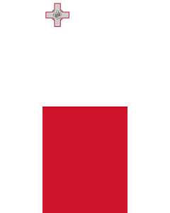 Drapeau: bannière drapau avec tunnel sans crochets Malte |  portrait flag | 3.5m² | 300x120cm 