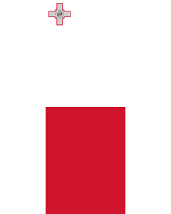 Ausleger-Flagge:  Malta  |  Hochformat Fahne | 6m² | 400x150cm 