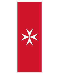 Ausleger-Flagge:  Malta  |  Hochformat Fahne | 6m² | 400x150cm 