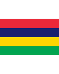 Bandiera: Mauritius |  bandiera paesaggio | 3.75m² | 150x250cm 