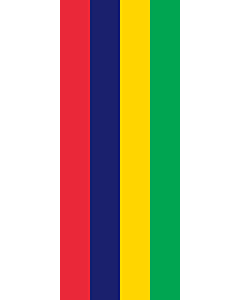 Bandiera: Vertical striscione banner Mauritius |  bandiera ritratto | 3.5m² | 300x120cm 