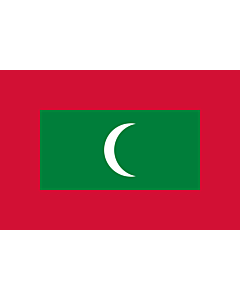 Drapeau: Maldives |  drapeau paysage | 1.5m² | 100x150cm 