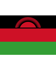 Drapeau: Malawi |  drapeau paysage | 0.7m² | 70x100cm 