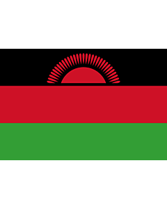 Bandera: Malaui |  bandera paisaje | 0.96m² | 80x120cm 