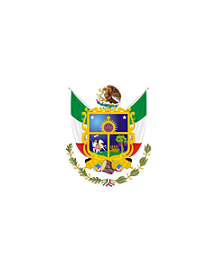 Flag: Querétaro |  landscape flag | 6.7m² | 72sqft | 200x335cm | 6x11ft 