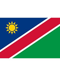 Bandiera: Namibia |  bandiera paesaggio | 3.375m² | 150x225cm 