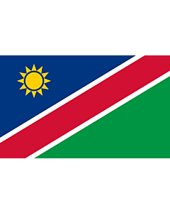 Bandiera: Namibia |  bandiera paesaggio | 3.75m² | 150x250cm 