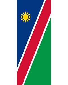 Bandera: Bandera vertical con potencia Namibia |  bandera vertical | 3.5m² | 300x120cm 
