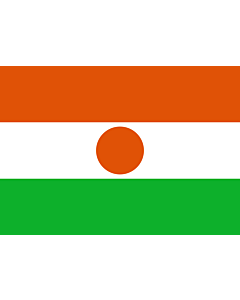 Bandera: Níger |  bandera paisaje | 0.7m² | 70x100cm 