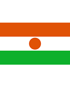 Flag: Niger |  landscape flag | 6.7m² | 72sqft | 240x280cm | 95x110inch 