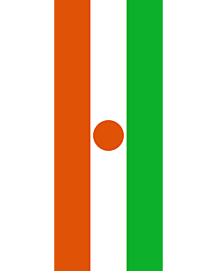Bandera: Níger |  bandera vertical | 3.5m² | 300x120cm 