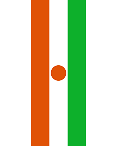Ausleger-Flagge:  Niger  |  Hochformat Fahne | 6m² | 400x150cm 