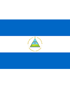 Flag: Nicaragua |  landscape flag | 0.7m² | 7.5sqft | 70x100cm | 2x3ft 