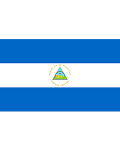Flag: Nicaragua |  landscape flag | 1.35m² | 14.5sqft | 90x150cm | 3x5ft 