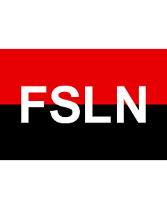 Drapeau: FSLN | Fuimos siempre ladrones nacionales |  drapeau paysage | 1.35m² | 90x150cm 