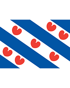 Flag: Friesland |  landscape flag | 0.24m² | 2.5sqft | 40x60cm | 1.3x2foot 