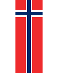 Bandera: Noruega |  bandera vertical | 6m² | 400x150cm 
