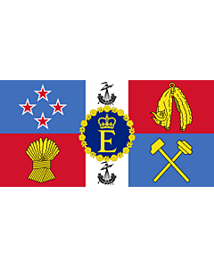 Flagge:  Royal Standard of New Zealand | Queen Elizabeth II s personal flag for New Zealand  |  Querformat Fahne | 0.06m² | 17x34cm 