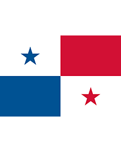 Bandiera: Panama |  bandiera paesaggio | 2.16m² | 120x180cm 