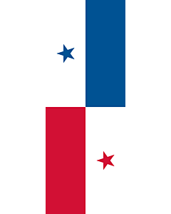Bandera: Bandera vertical con potencia Panamá |  bandera vertical | 6m² | 400x150cm 
