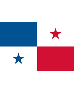 Flagge: Large Panama  1903 | Original design of the Panamanian flag  not current | Primer diseño de la bandera panameña  no vigente | Původní vlajka Panamy  |  Querformat Fahne | 1.35m² | 90x150cm 