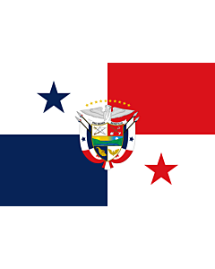 Flagge: Large Presidential Flag of Panama | Presidencial de Panamá  |  Querformat Fahne | 1.35m² | 90x150cm 