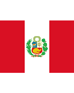 Flag: Peru |  landscape flag | 0.7m² | 7.5sqft | 70x100cm | 2x3ft 