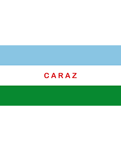Flag: Caraz | Caraz/Huaylas/Ancash, Peru |  landscape flag | 1.35m² | 14.5sqft | 80x160cm | 30x60inch 