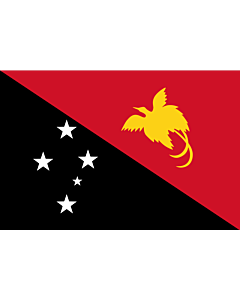 Bandera: Papúa Nueva Guinea |  bandera paisaje | 0.24m² | 40x60cm 